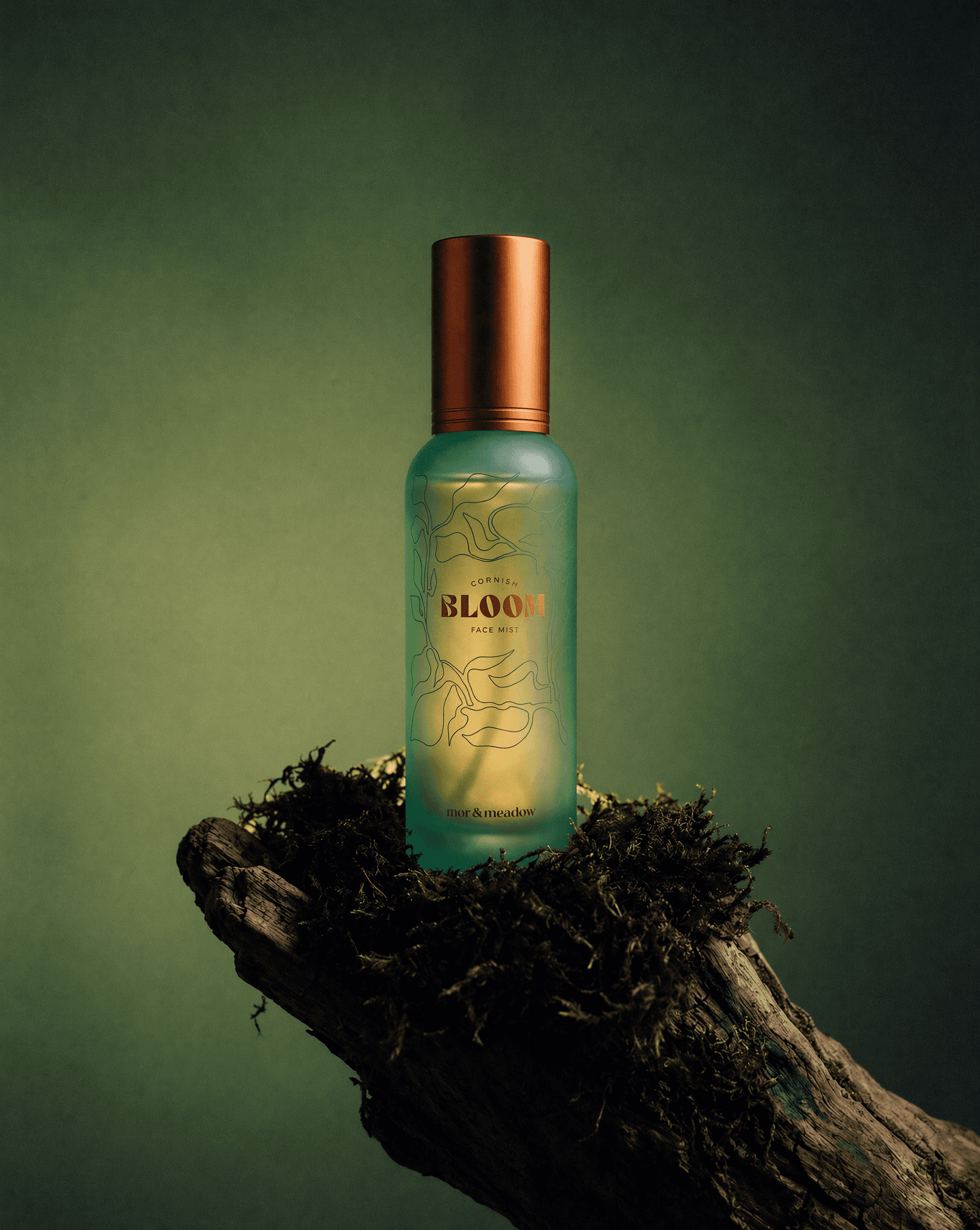 Cornish Bloom Invigorating Face Mist on a Cornish ecosystem background